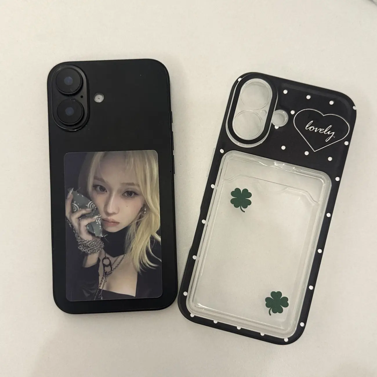 Phone Accessories And Cases - Kore Tarzı Sevimli Puantiyeli Karikatür Yonca