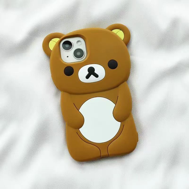 Phone Accessories Design - Rilakkuma Silikon Telefon Kılıfı Sevimli Çizgi
