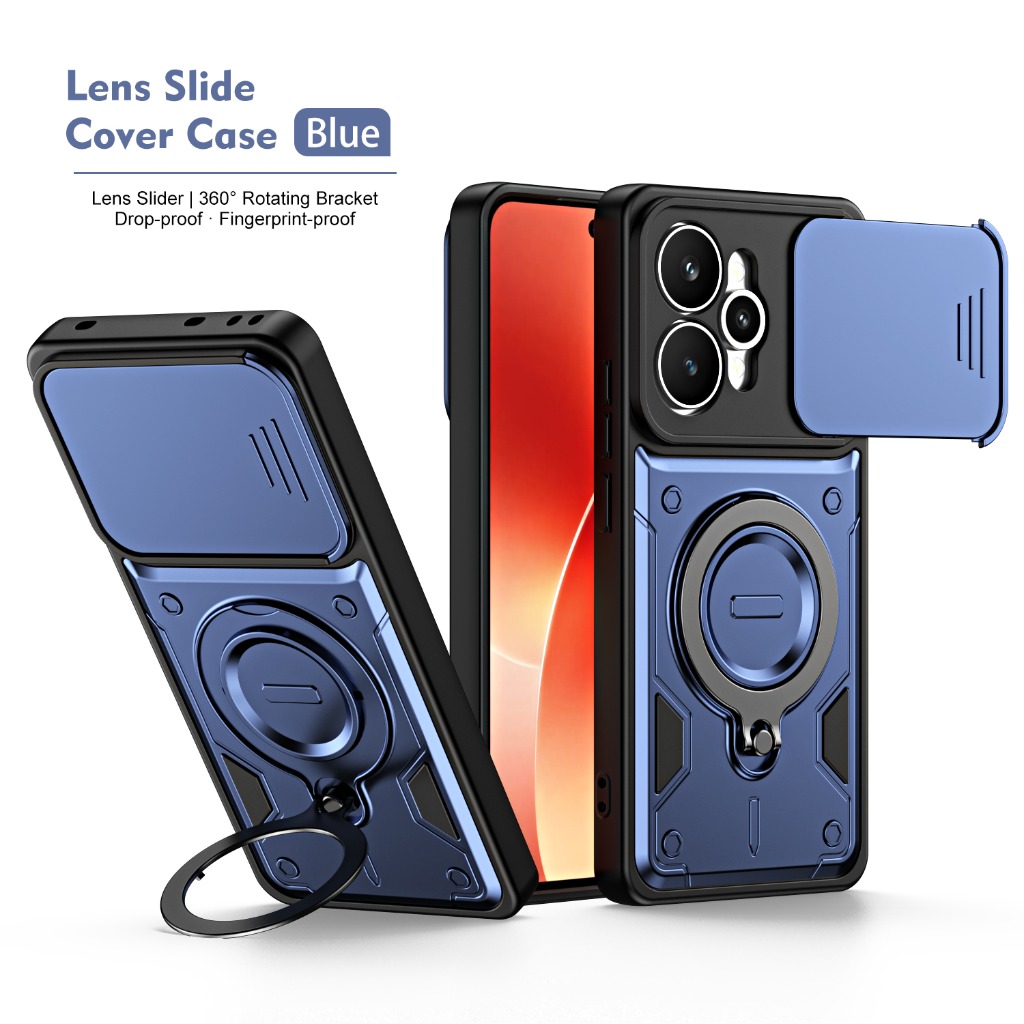 Phone Accessories Popsocket - Koruyucu Darbeye Dayanıklı Telefon Kılıfı, Sürgülü