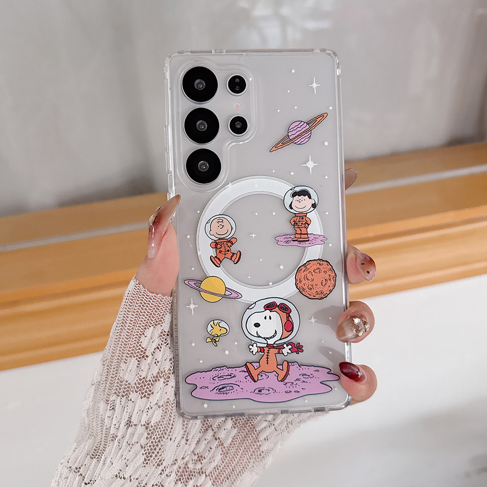 Magsafe Wireless Charger - Sevimli Karikatür Snoopy Charlie Brown Manyetik