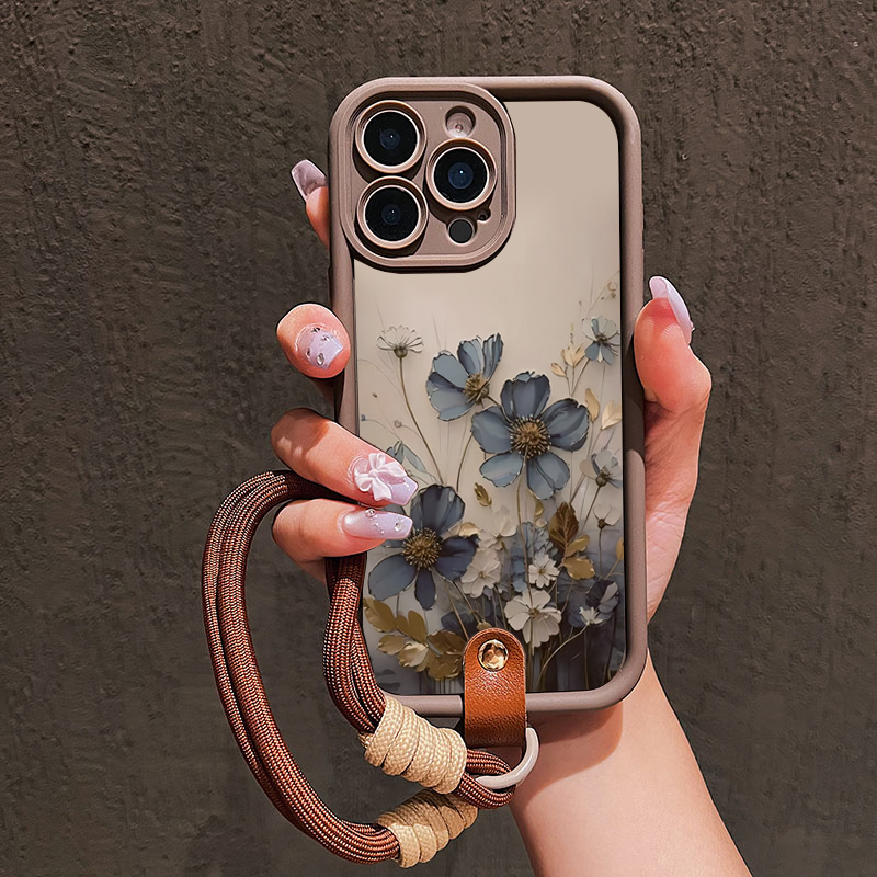 Mavi Çiçekli Kordon Askılı Tel - Lanyard Phone Strap incelemesi ve fiyatı