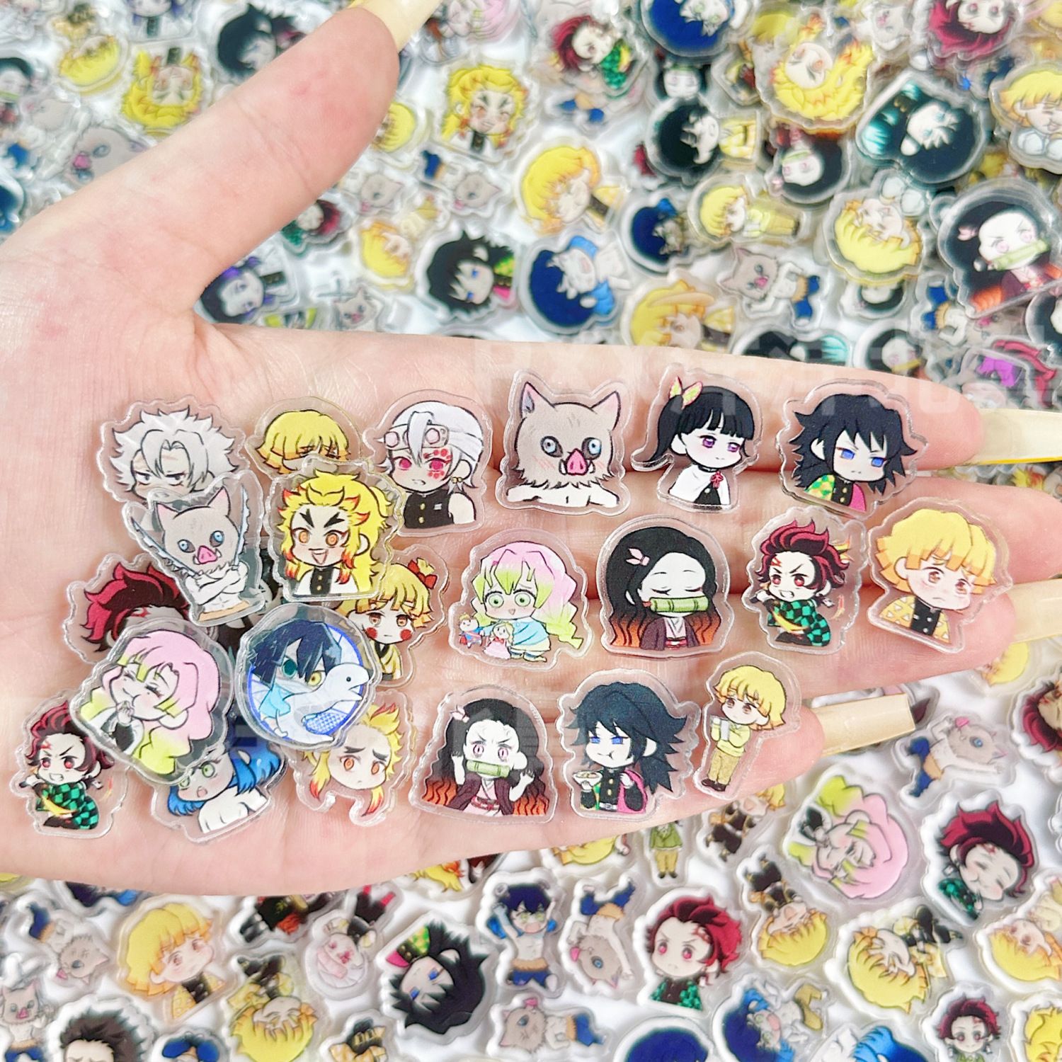50/100 Adet 1/2cm Mini Demon S - Phone Accessories Demon Slayer incelemesi ve fiyatı