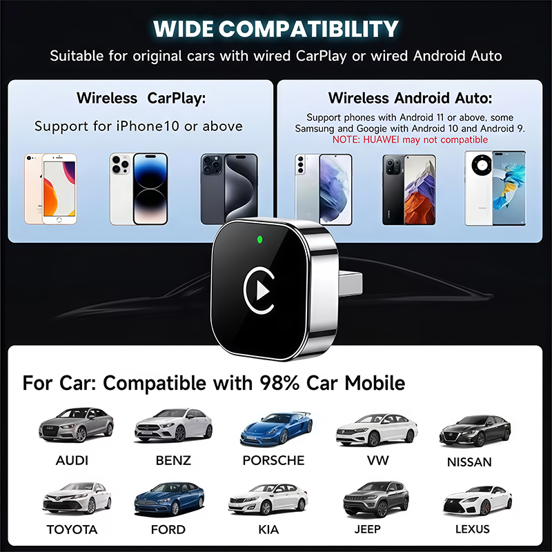 2'si 1 arada Kablosuz CarPlay  - Phone Accessories Design incelemesi ve fiyatı